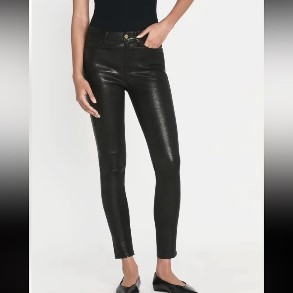 Frame Denim Black Ankle Pants